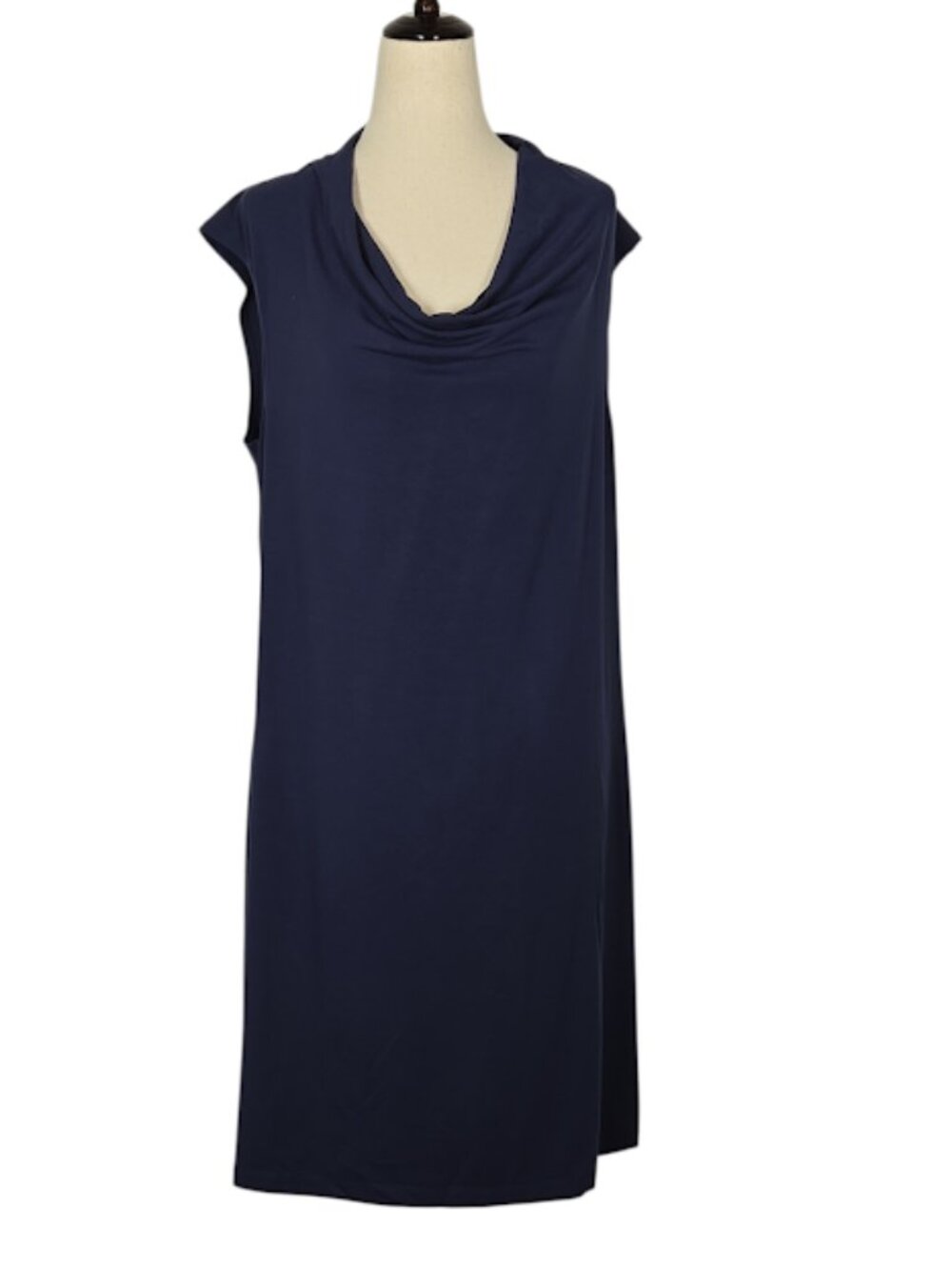 TOMMY BAHAMA Jersey Short Cowl Dress NWT Sleeveless Navy Women’s  Size L  NWT